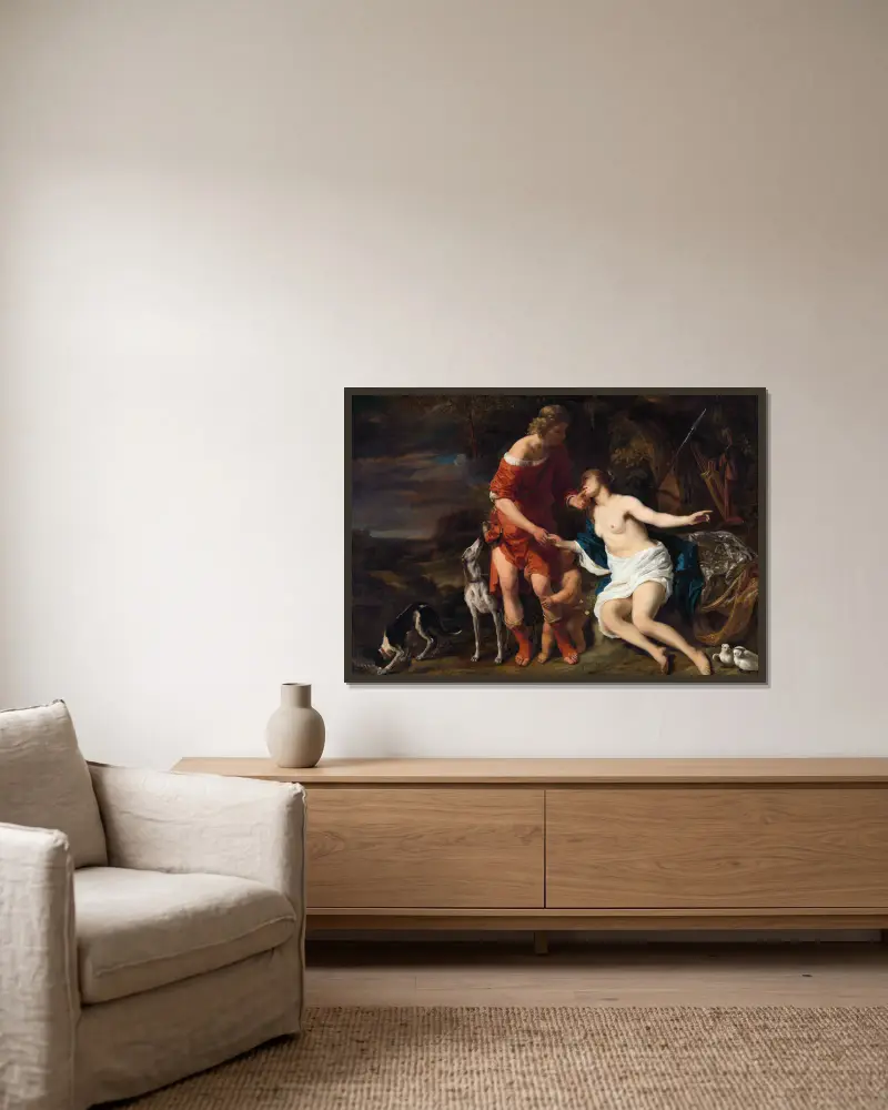 Venuše a Adonis, Ferdinand Bol v rámu na stěně