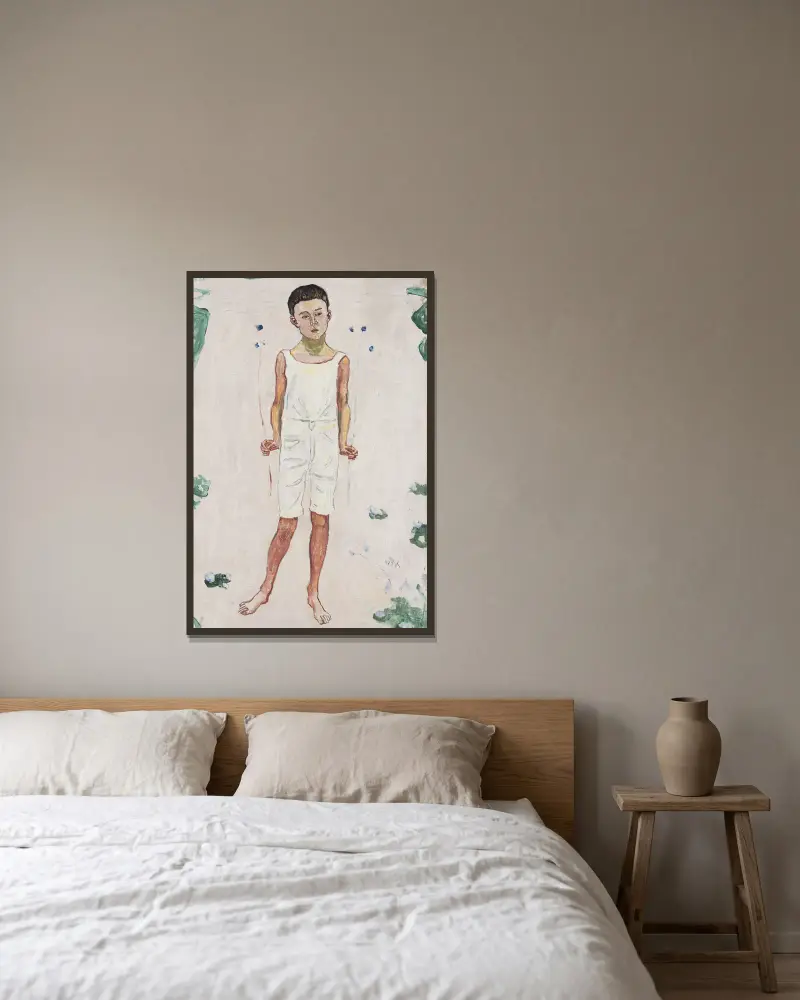 Okouzlený chlapec, Ferdinand Hodler v rámu na stěně