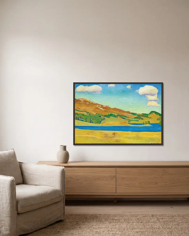 Jezero Champfèr, Ferdinand Hodler v rámu na stěně