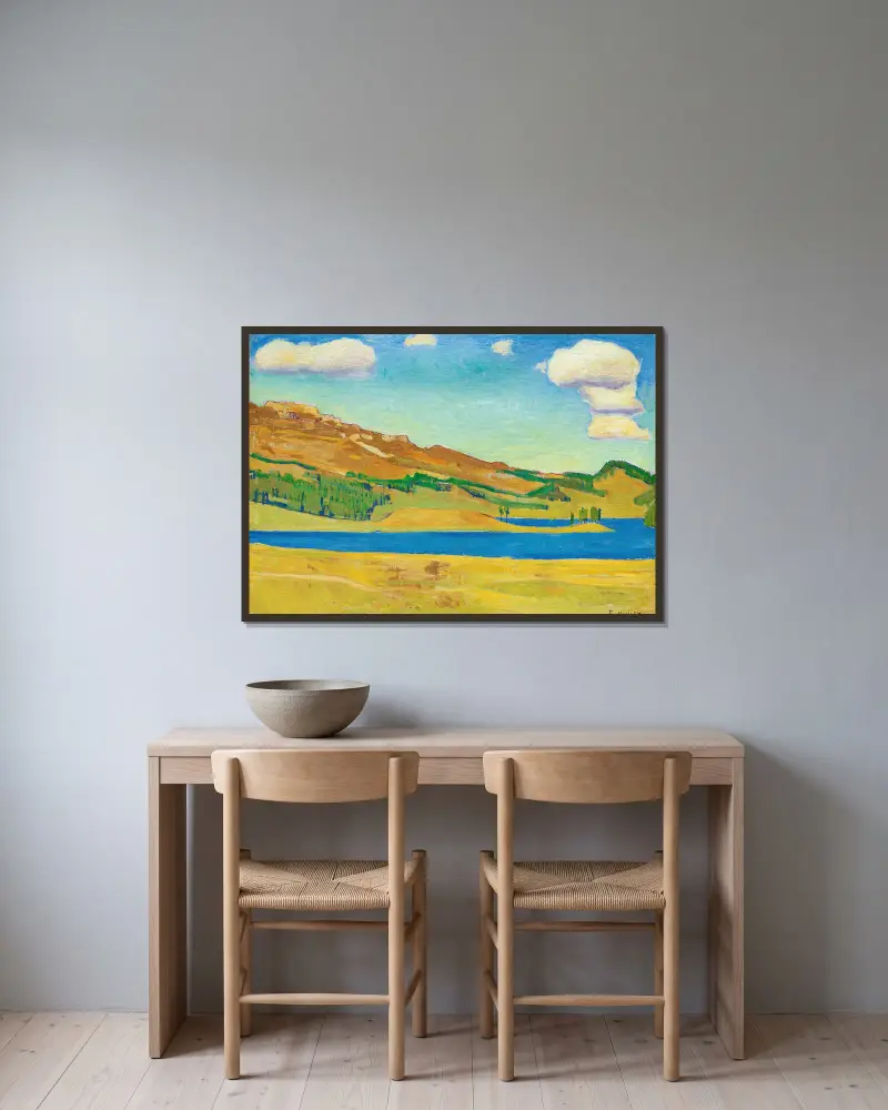 Jezero Champfèr, Ferdinand Hodler v rámu na stěně