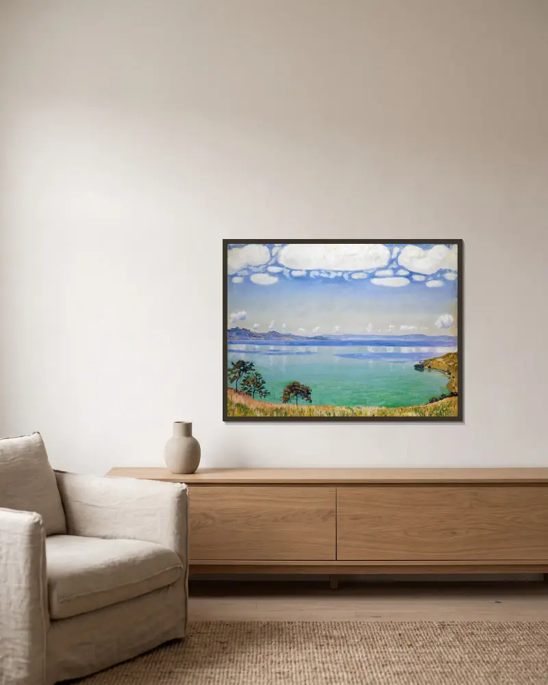 Lake Geneva From Chexbres av Ferdinand Hodler inramad på en vägg