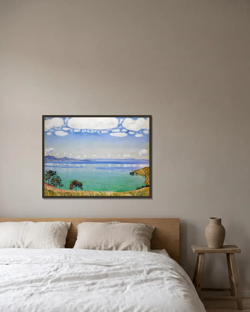 Lake Geneva From Chexbres av Ferdinand Hodler inramad på en vägg