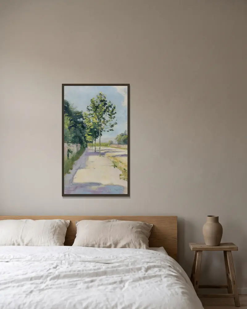 Gatan i St. Georges av Ferdinand Hodler inramad på en vägg