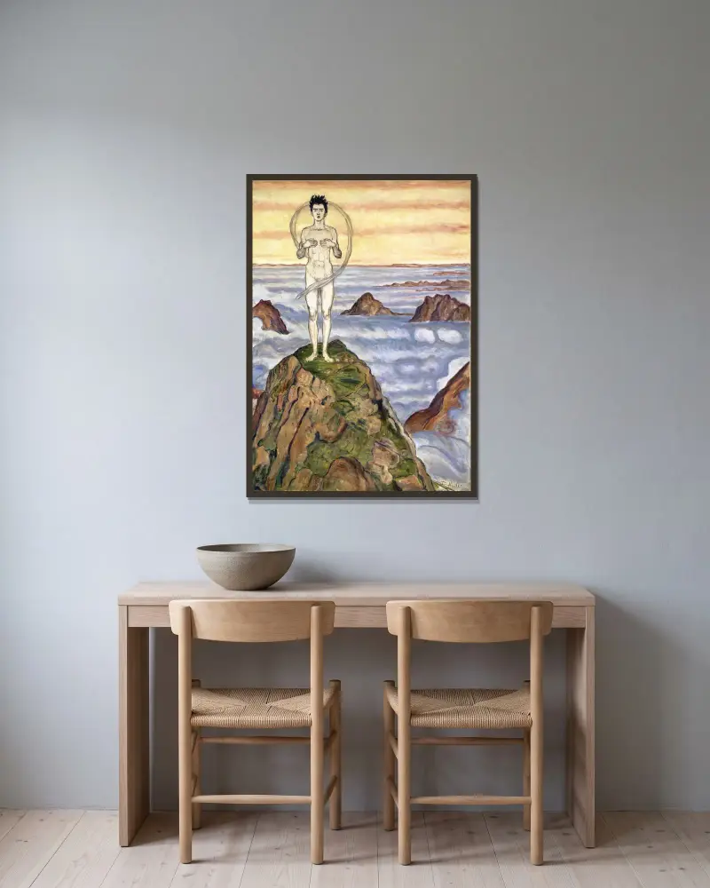 Pohled do nekonečna, Ferdinand Hodler v rámu na stěně
