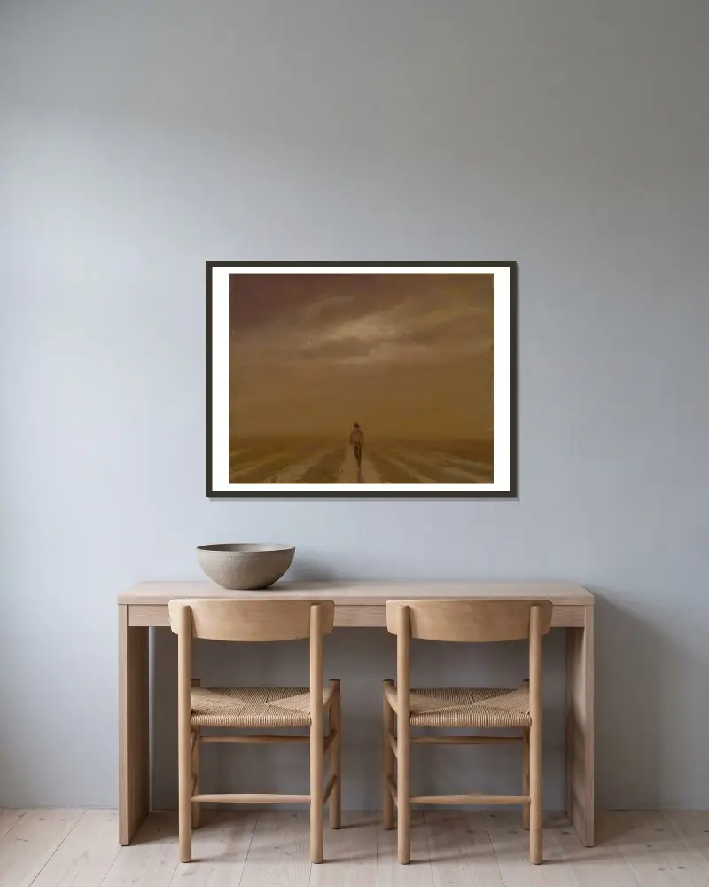 Früher Abend von Ferdinand Katona gerahmt an einer Wand