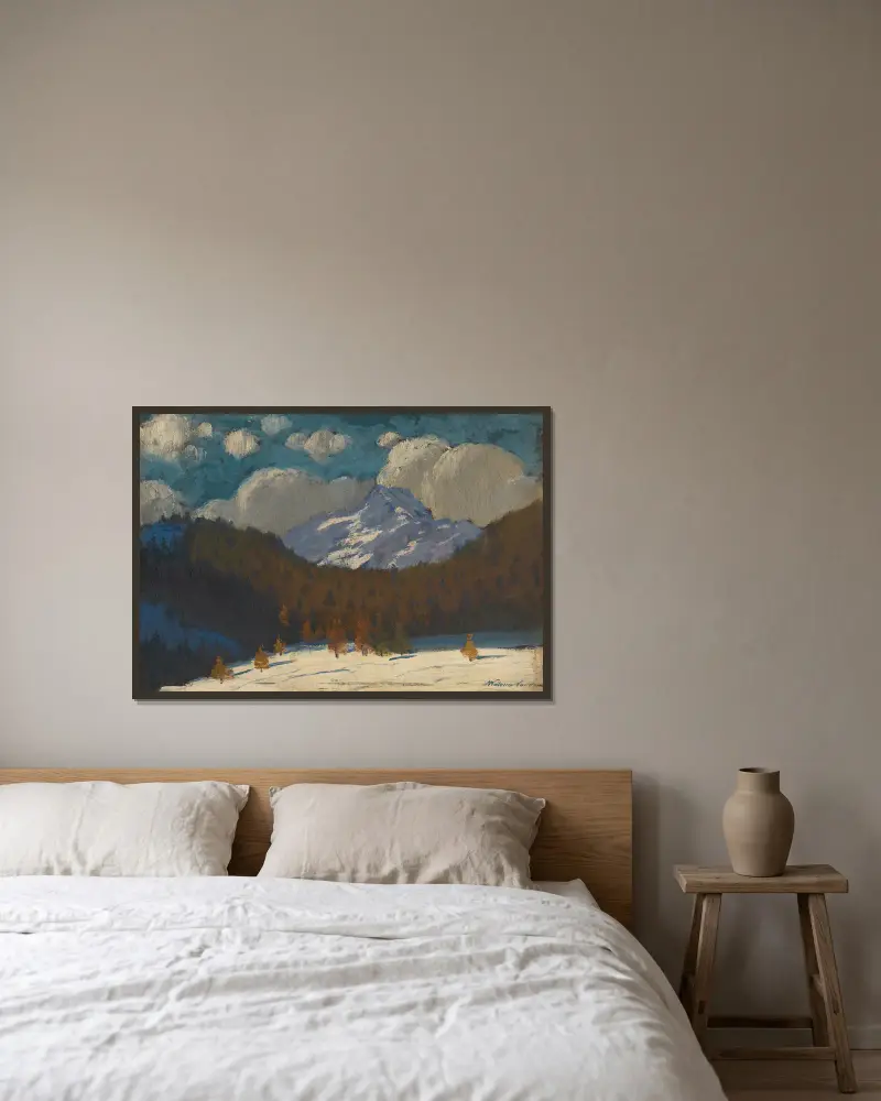 Hohe Tatra im Winter von Ferdinand Katona gerahmt an einer Wand