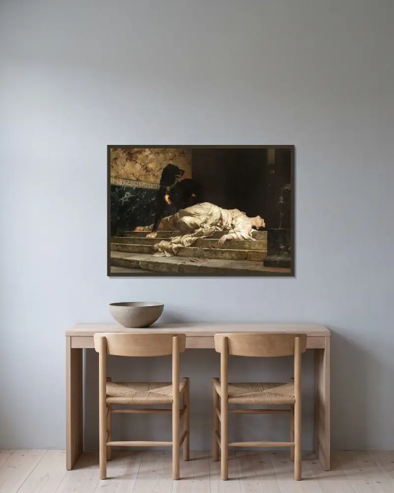 Selene von Ferdinand Keller gerahmt an einer Wand