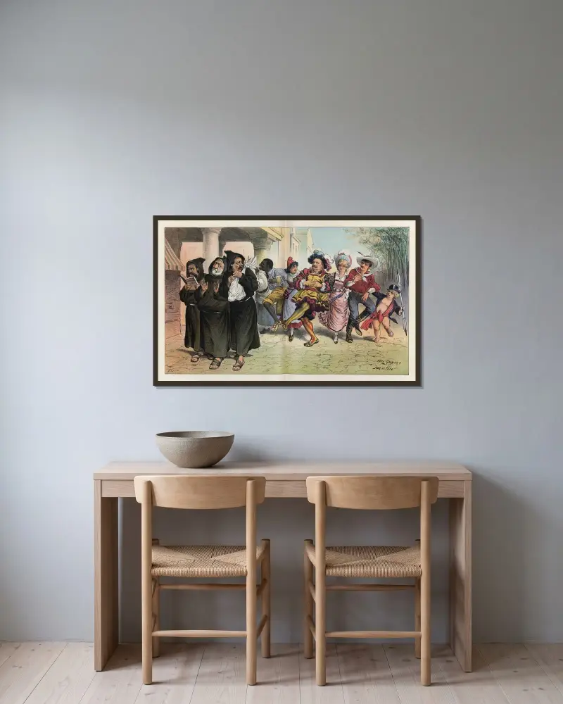 Harmoni och avund av Joseph Ferdinand Keppler inramad på en vägg