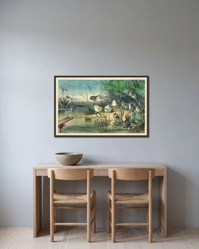 Leap-year av Joseph Ferdinand Keppler inramad på en vägg