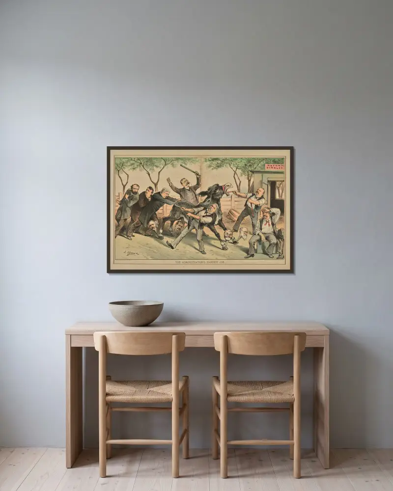 Die schwierigste Aufgabe der Regierung von Joseph Ferdinand Keppler gerahmt an einer Wand