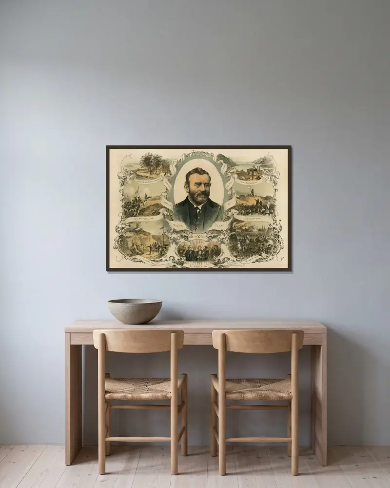 U.S. Grant von Joseph Ferdinand Keppler gerahmt an einer Wand