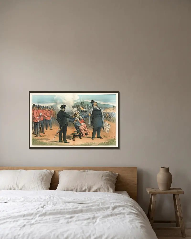 Under false colors av Joseph Ferdinand Keppler inramad på en vägg