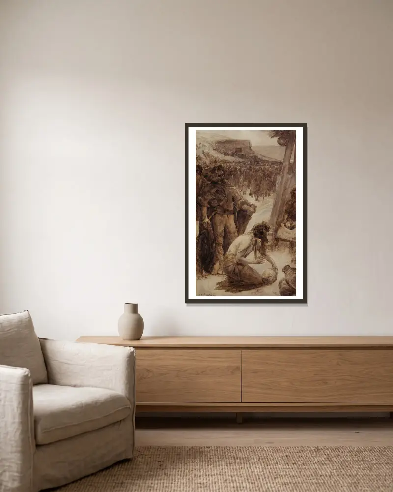 Der Töpfer von Fernand Cormon gerahmt an einer Wand