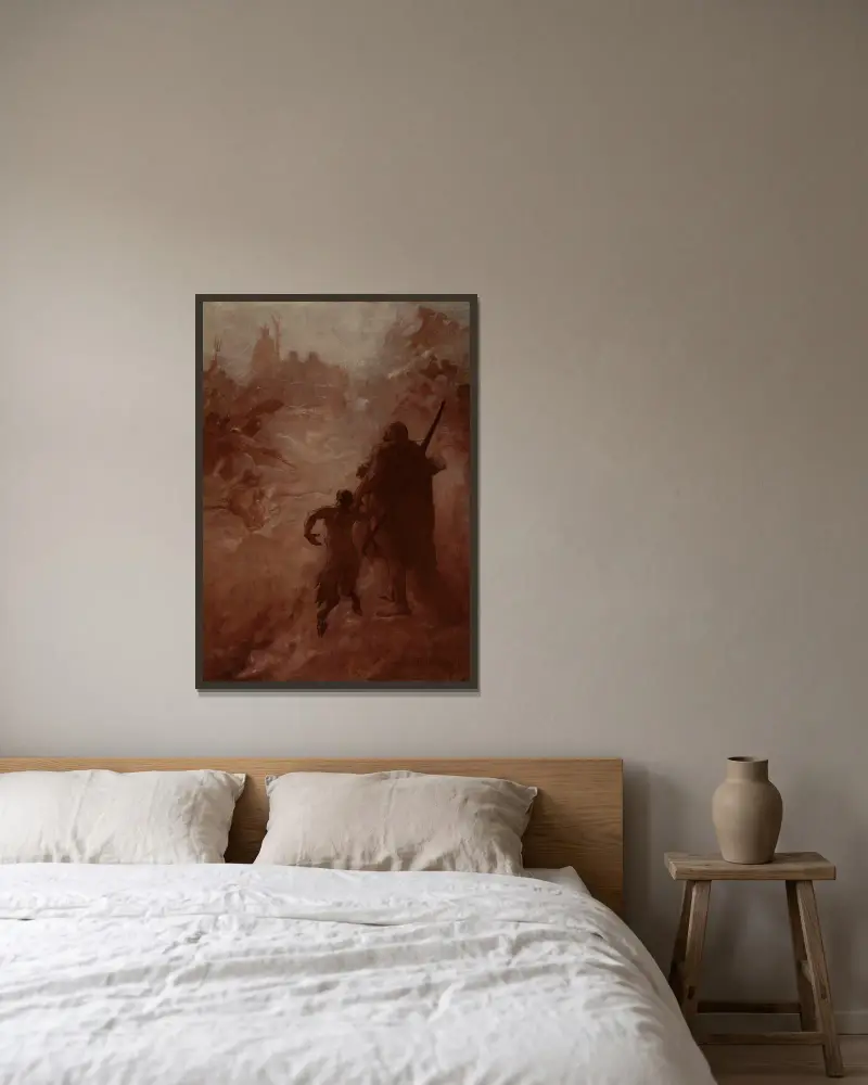 Satyr, Fernand Cormon v rámu na stěně