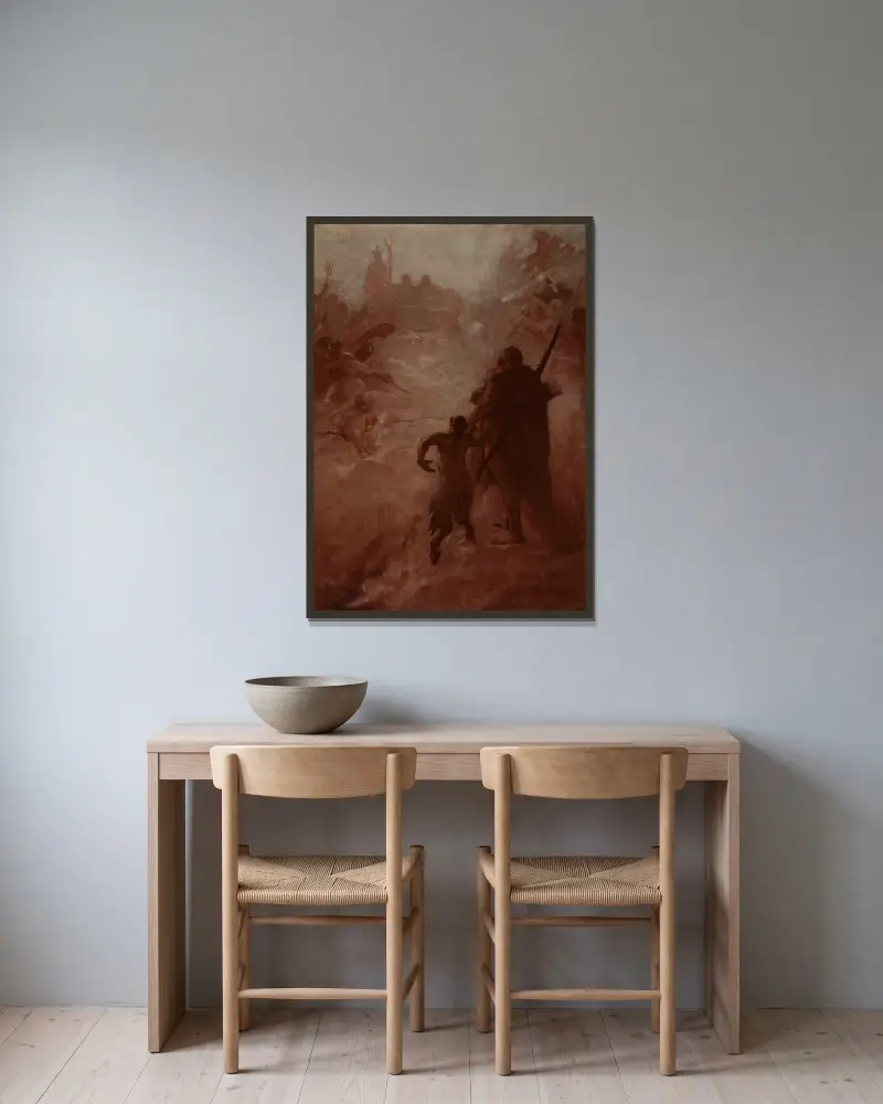 Satyr, Fernand Cormon v rámu na stěně