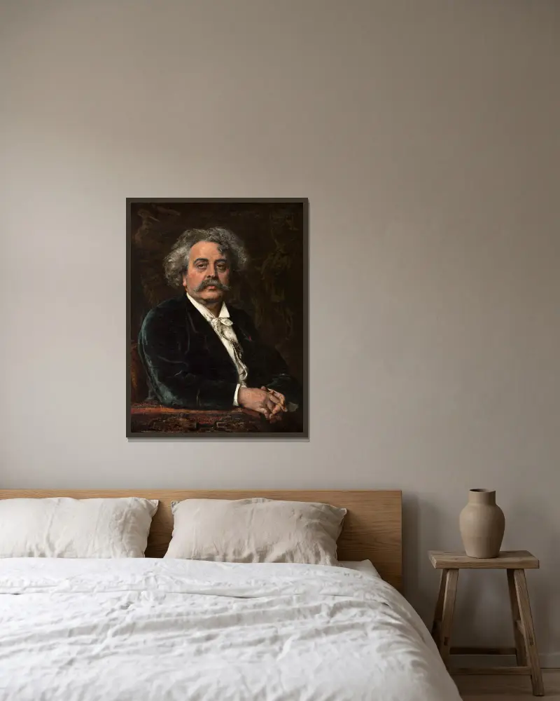 Bildnis von Carrier-Belleuse von Fernand Cormon gerahmt an einer Wand