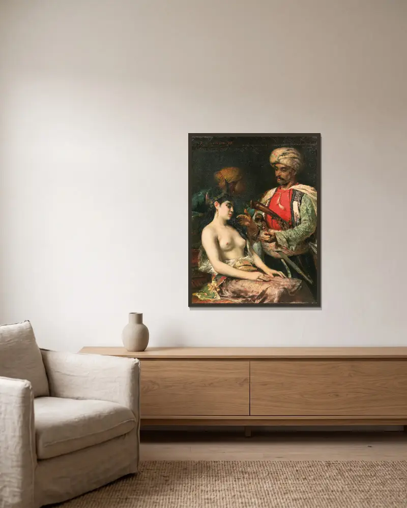 Der neue Favorit von Fernand Cormon gerahmt an einer Wand