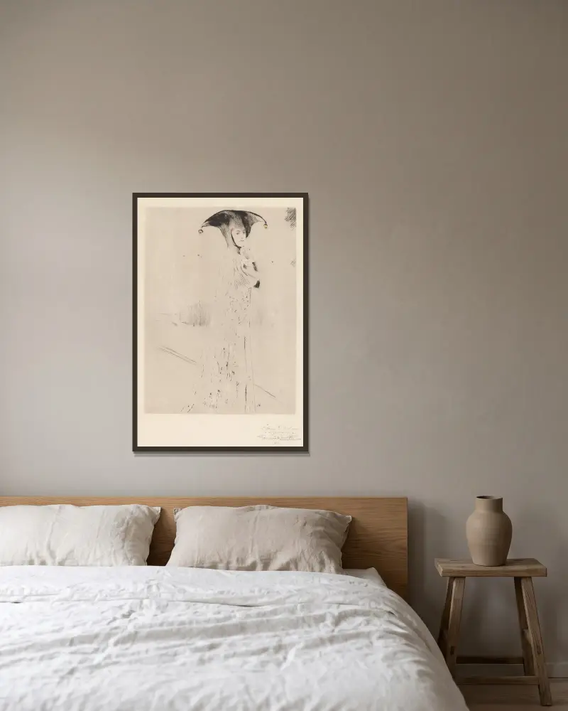 Die Glocken von Fernand Khnopff gerahmt an einer Wand