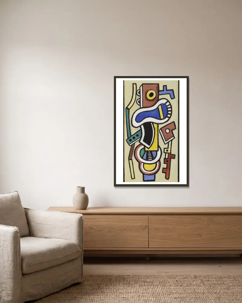 Abstrakce, 1936 – Nr. 2, Fernand Léger v rámu na stěně