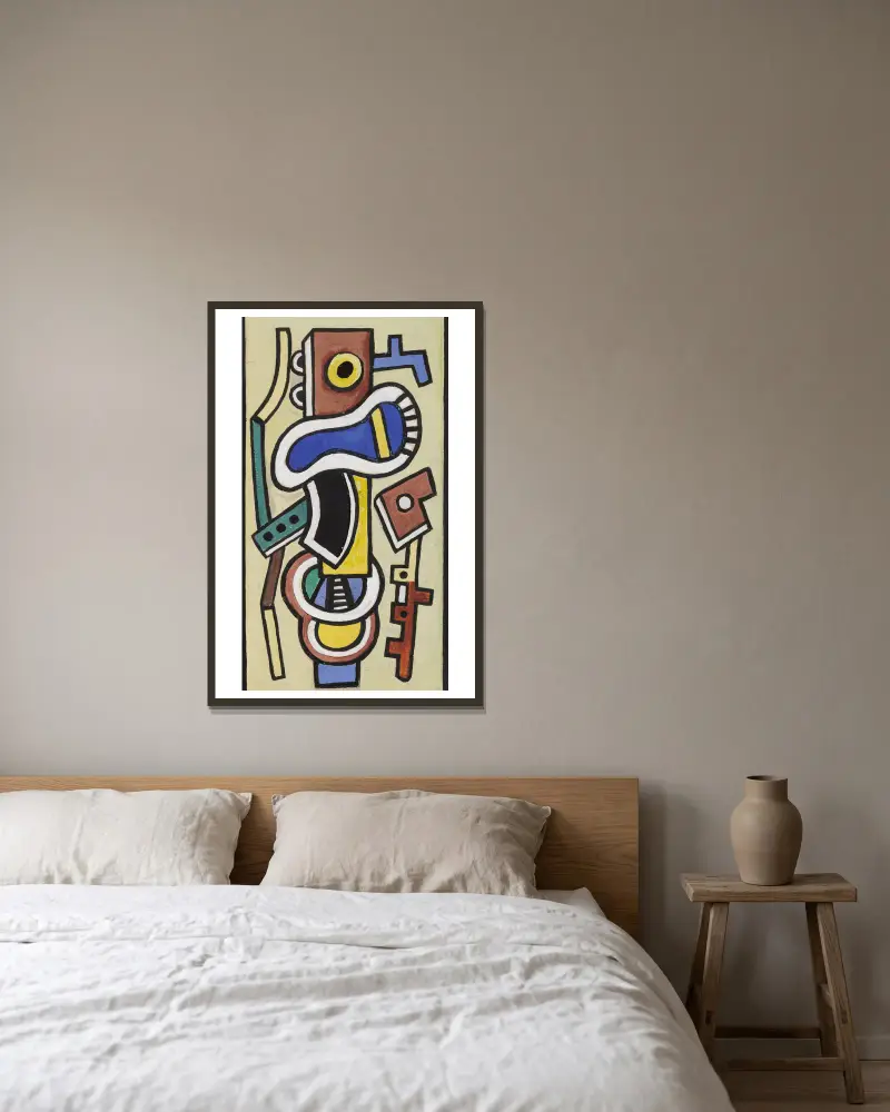 Abstrakce, 1936 – Nr. 2, Fernand Léger v rámu na stěně