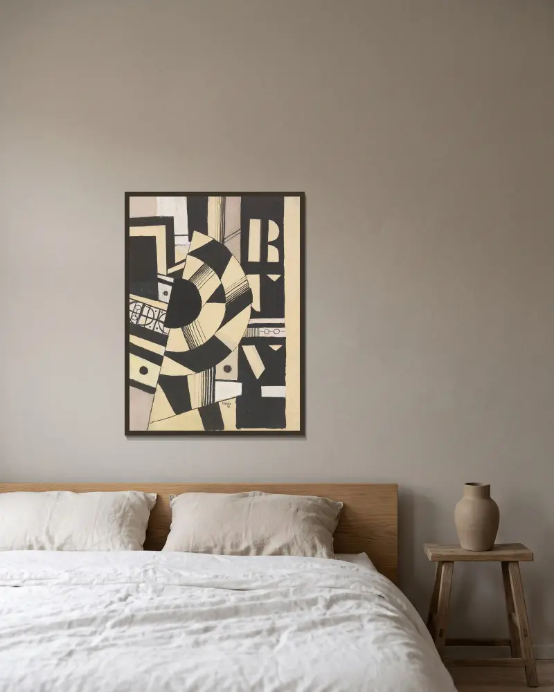 Komposition von Fernand Léger gerahmt an einer Wand