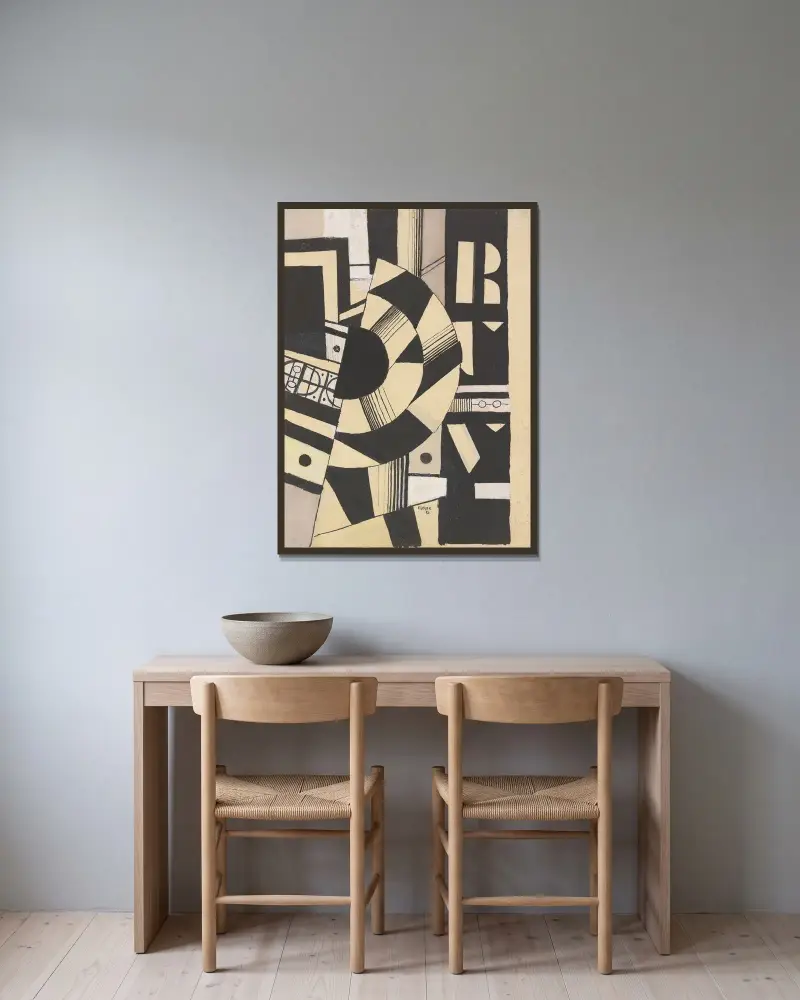 Komposition von Fernand Léger gerahmt an einer Wand