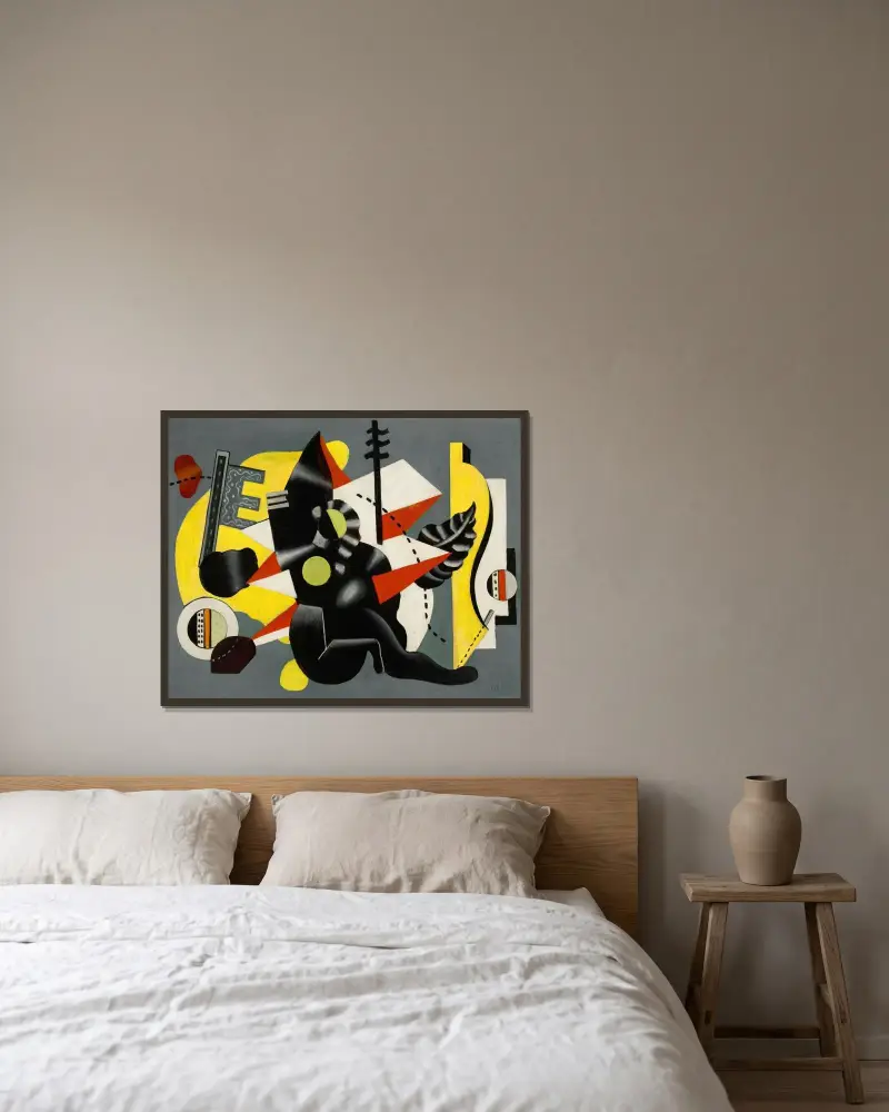 Composition (La Négresse), Fernand Léger v rámu na stěně