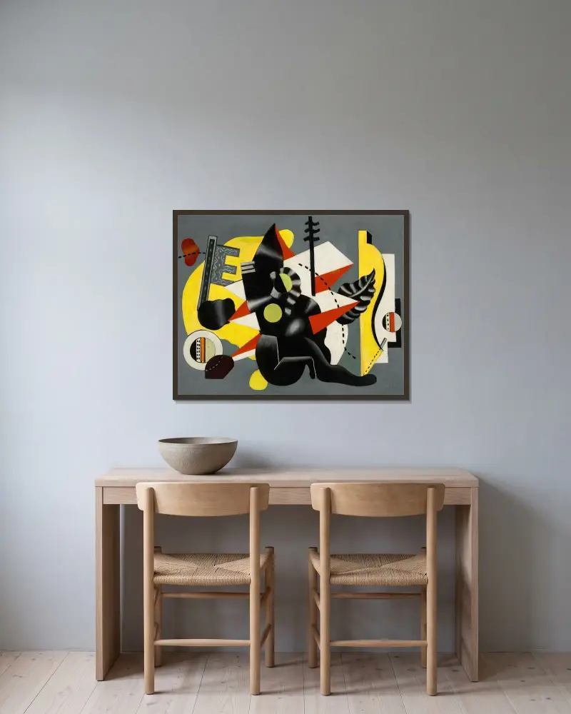 Composition (La Négresse), Fernand Léger v rámu na stěně
