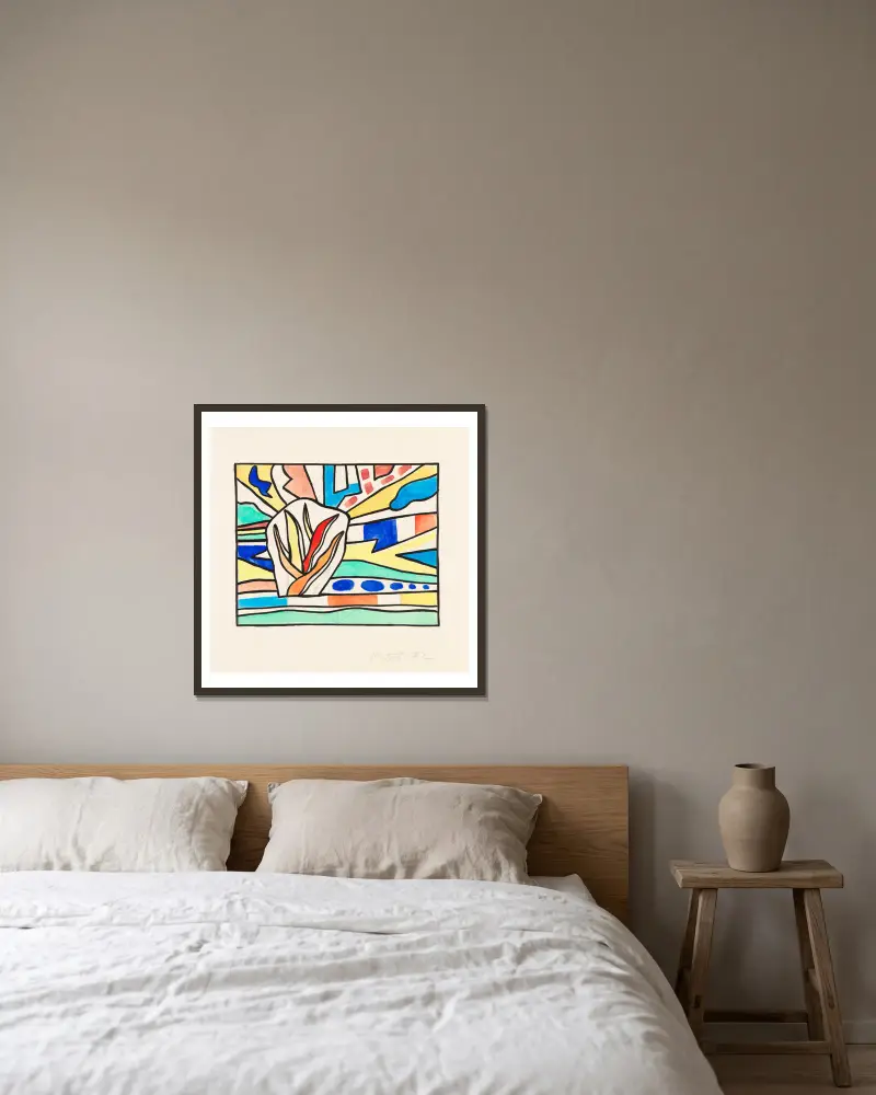 Gaz de France von Fernand Léger gerahmt an einer Wand