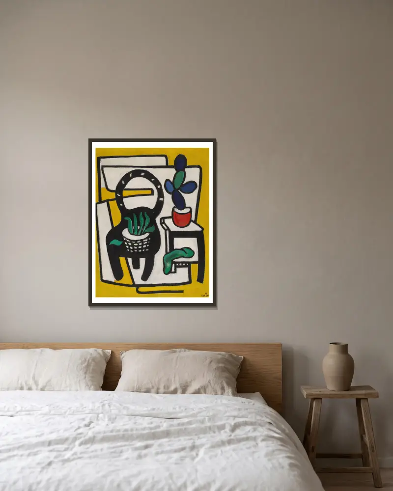 Czarny fotel, Fernand Léger w ramie na ścianie