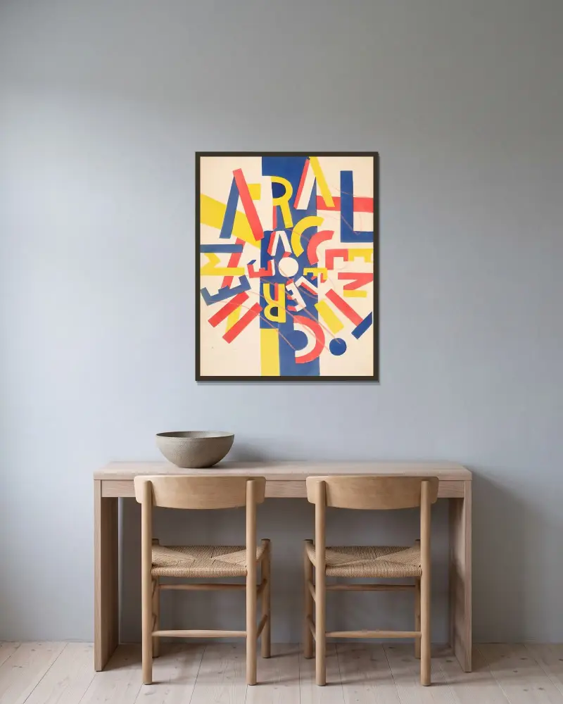 Världens ände av Fernand Léger inramad på en vägg