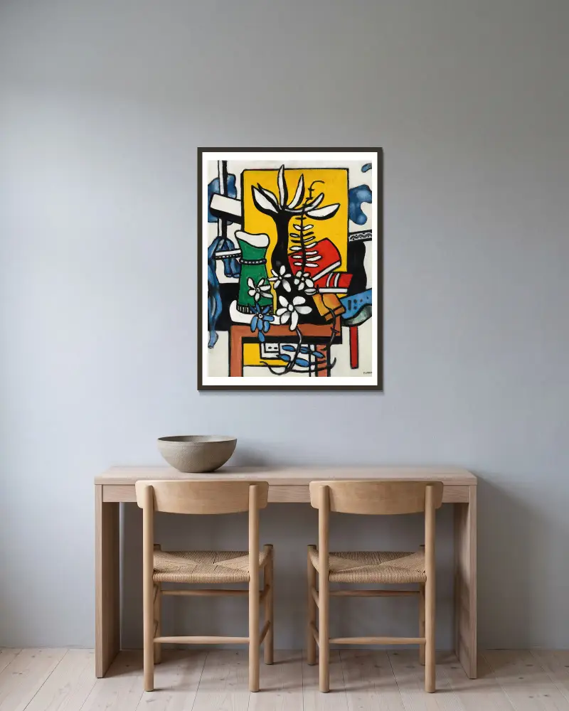 Černý květ, Fernand Léger v rámu na stěně