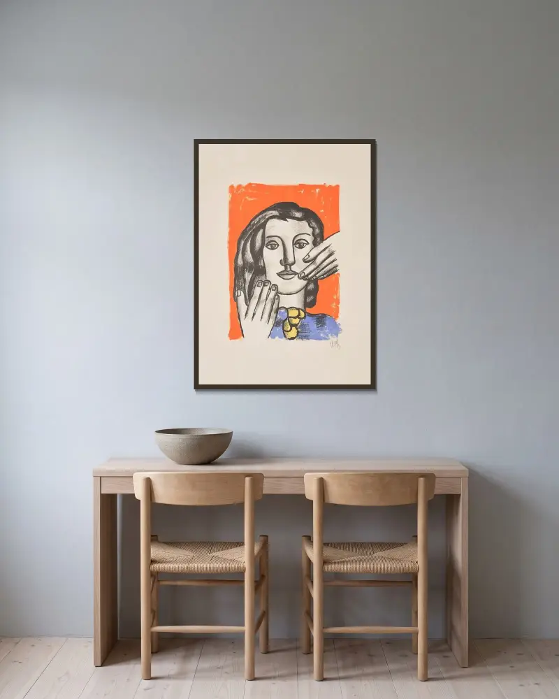 La Grande Margot av Fernand Léger inramad på en vägg