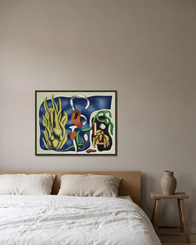 La plante jaune av Fernand Léger inramad på en vägg