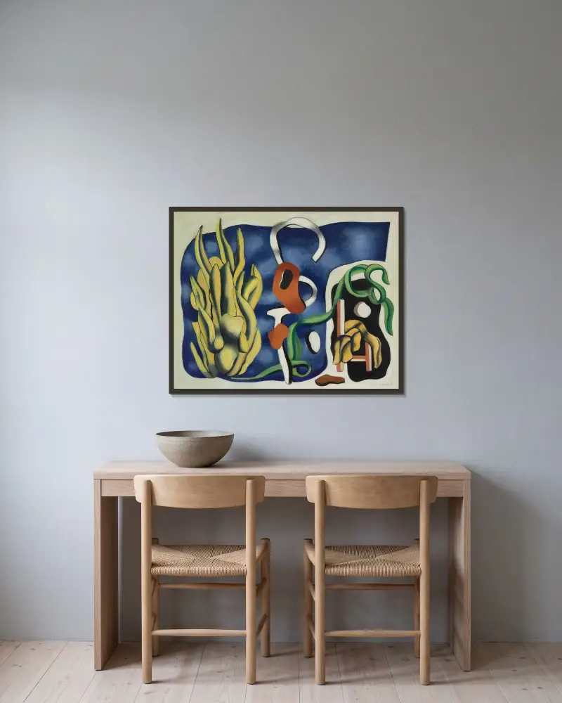 La plante jaune av Fernand Léger inramad på en vägg