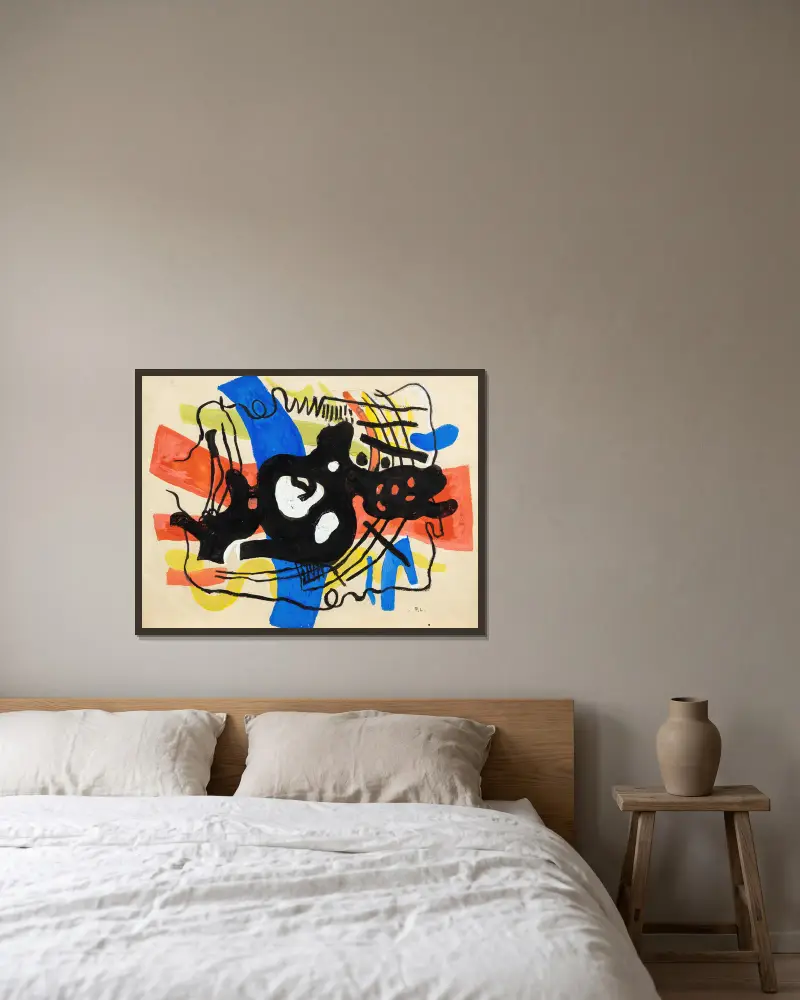 Černý kořen, Fernand Léger v rámu na stěně