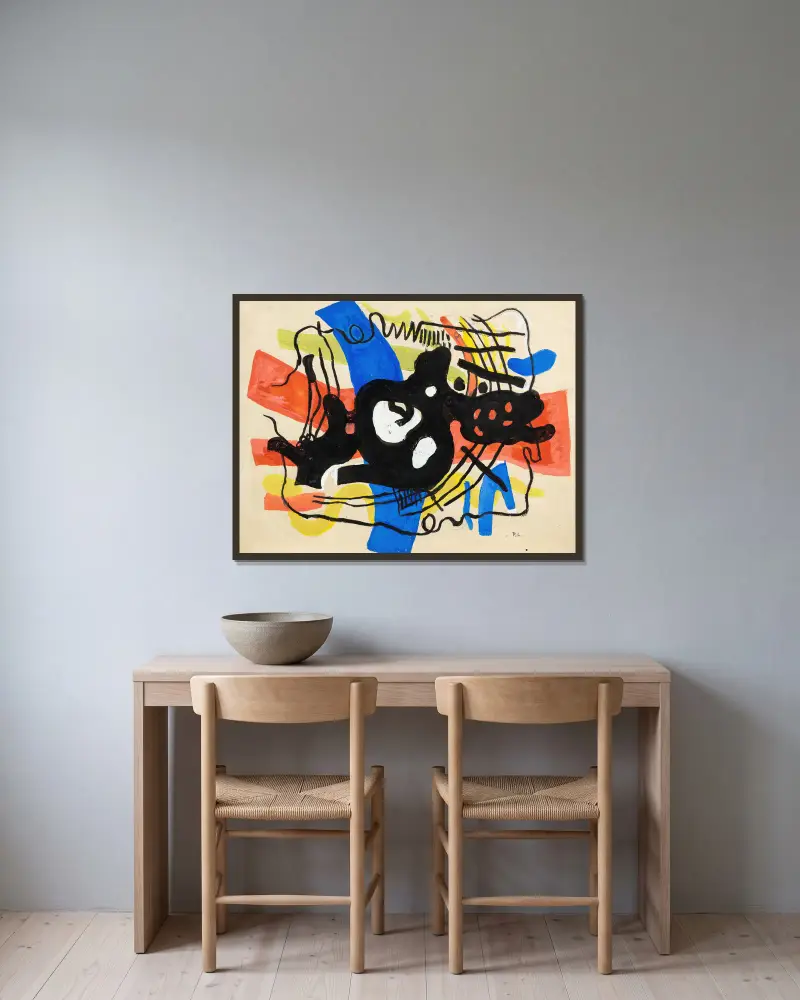 Černý kořen, Fernand Léger v rámu na stěně