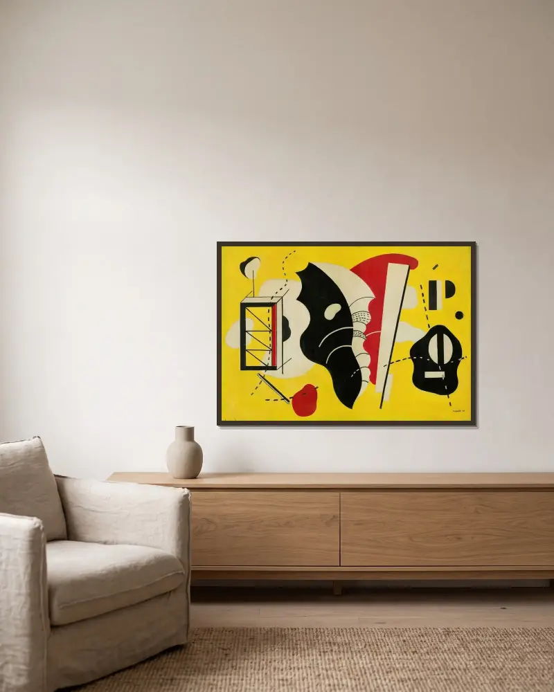 Snäckan av Fernand Léger inramad på en vägg