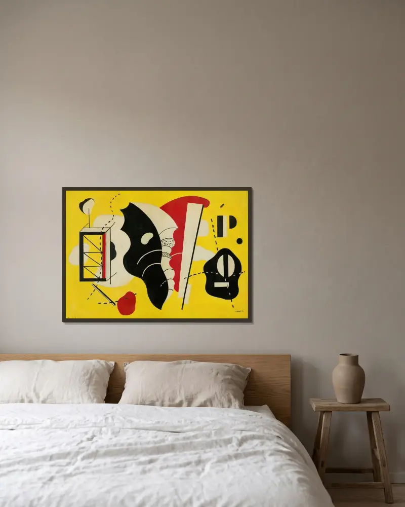 Snäckan av Fernand Léger inramad på en vägg