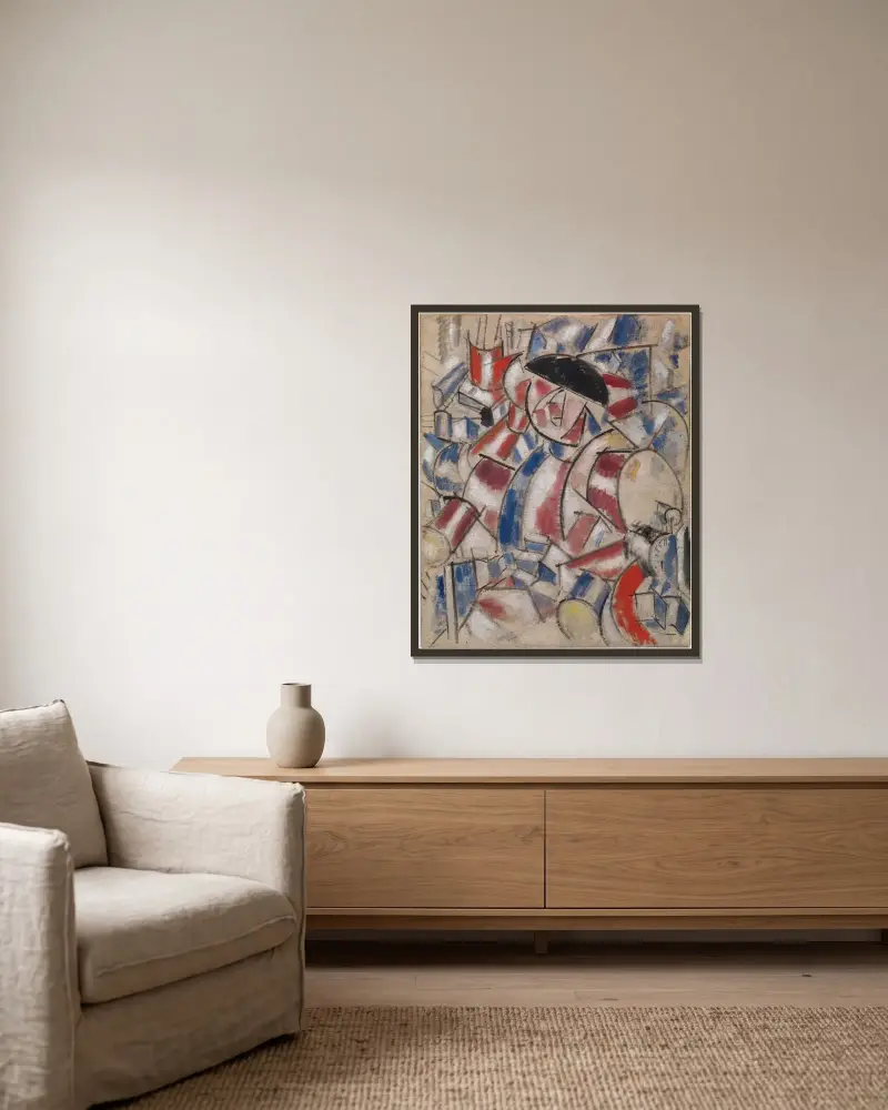 Le Réveille-matin av Fernand Léger inramad på en vägg
