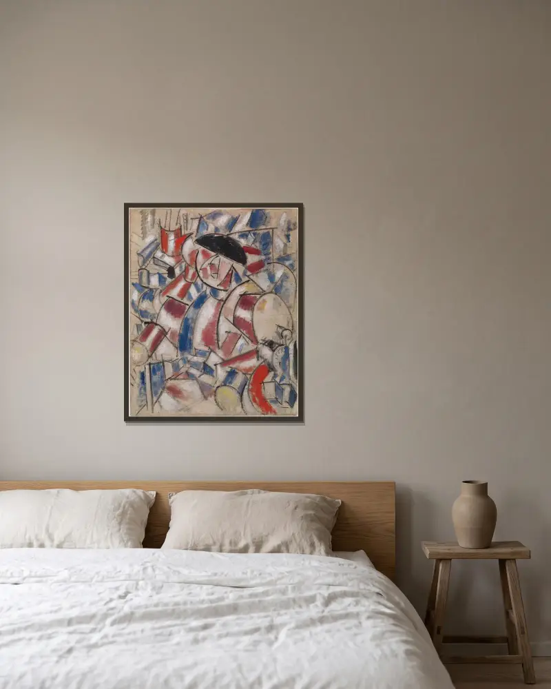 Le Réveille-matin av Fernand Léger inramad på en vägg