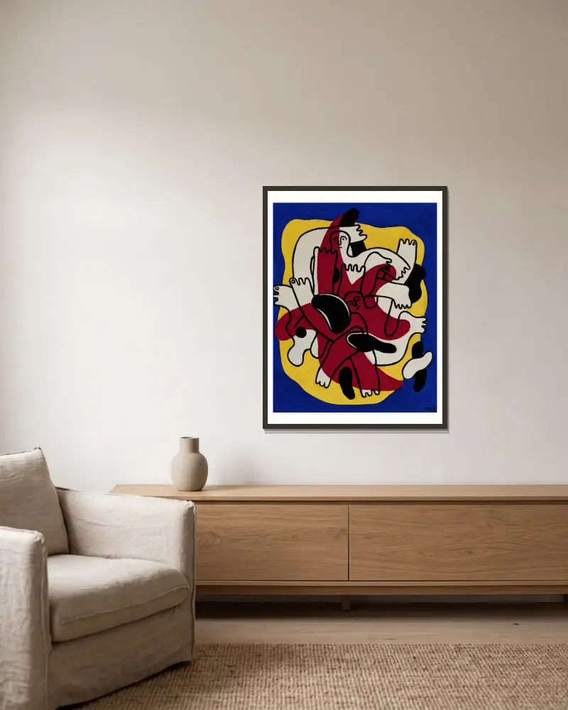 Rudá hvězda (Potápěči), Fernand Léger v rámu na stěně