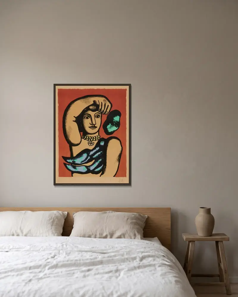Marie l’acrobate av Fernand Léger inramad på en vägg