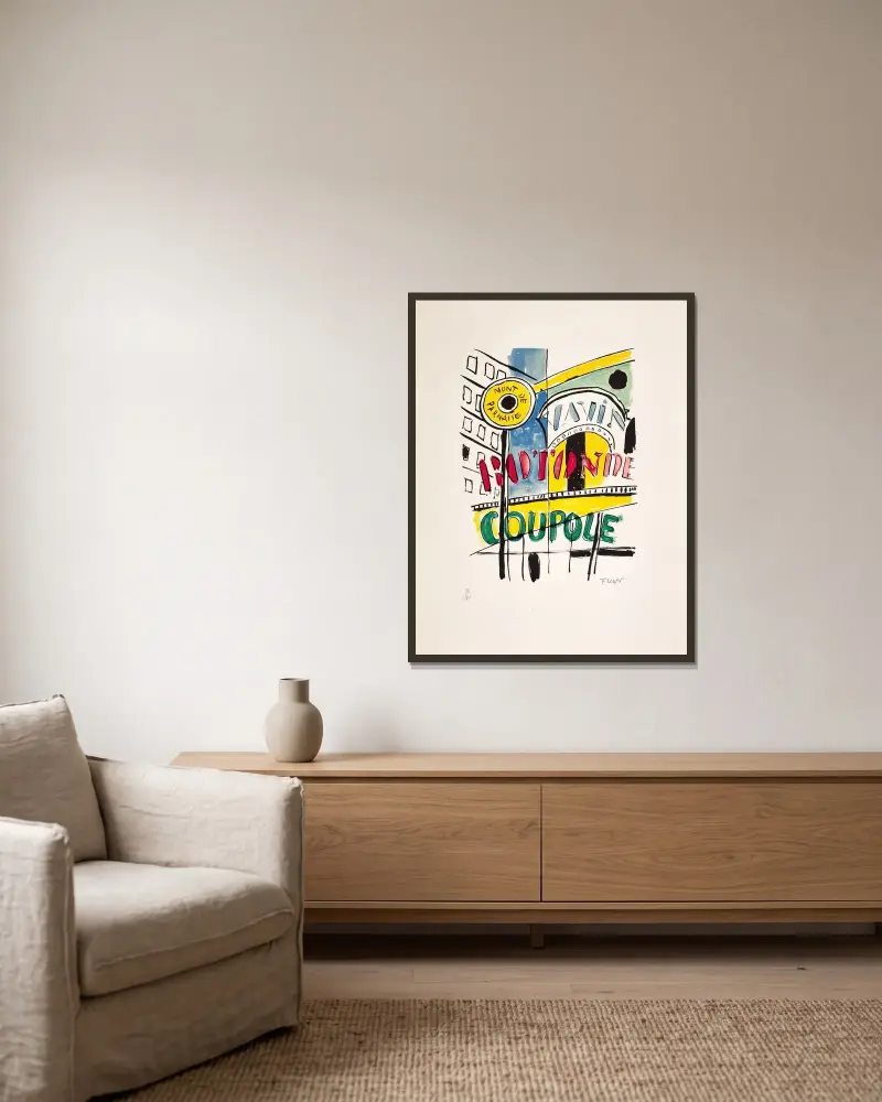 Montparnasse av Fernand Léger inramad på en vägg
