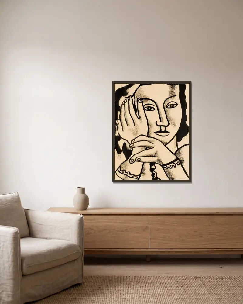 Nadia von Fernand Léger gerahmt an einer Wand