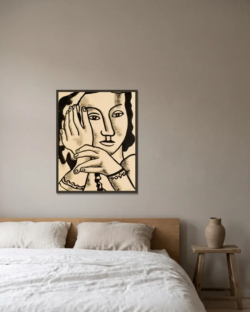 Nadia von Fernand Léger gerahmt an einer Wand