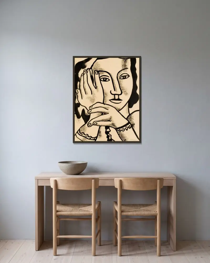 Nadia von Fernand Léger gerahmt an einer Wand