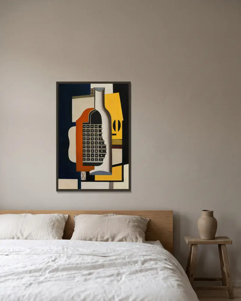 Martwa natura z butelką, Fernand Léger w ramie na ścianie