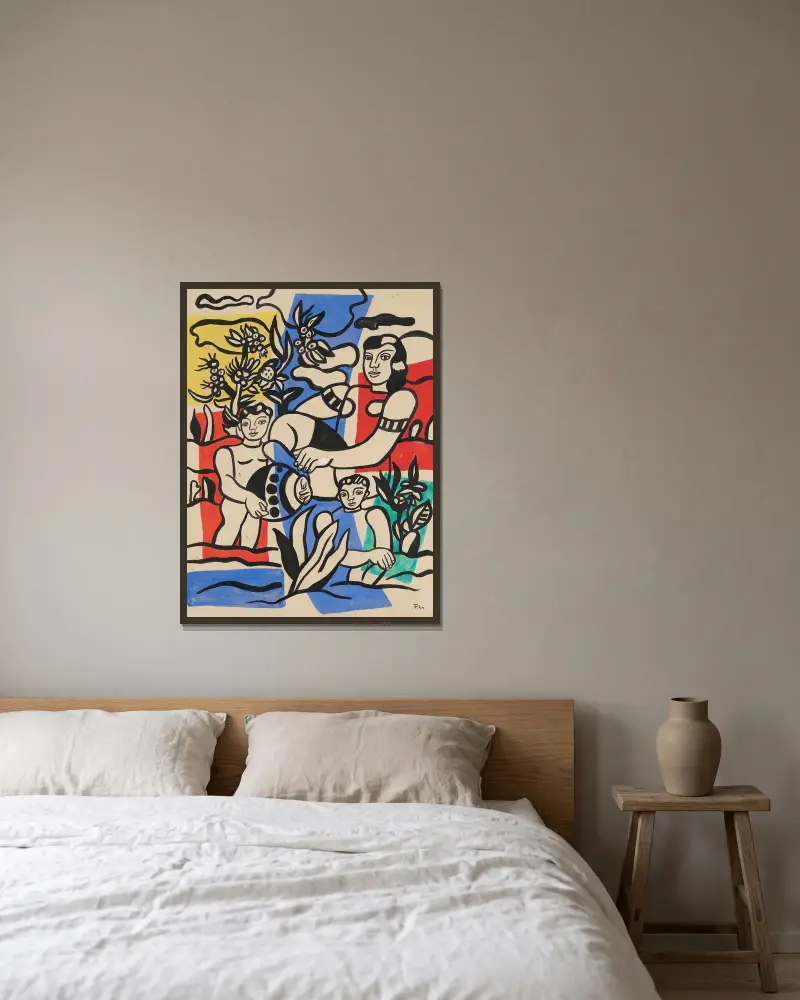 Wiejski wypad, Fernand Léger w ramie na ścianie