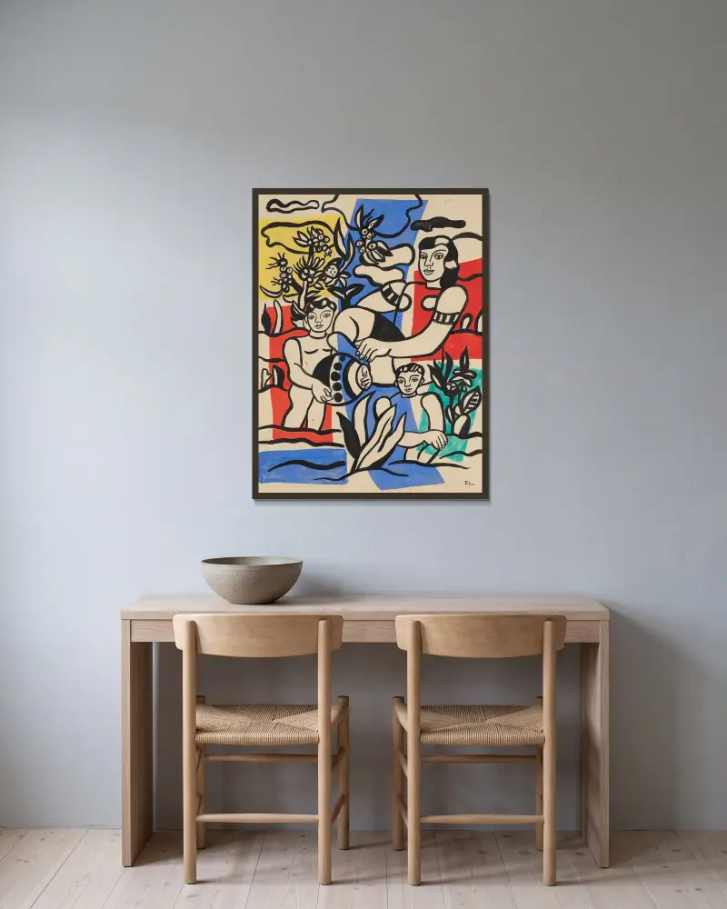 Wiejski wypad, Fernand Léger w ramie na ścianie